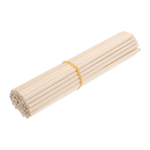OUNONA Wooden Sticks for Crafts Versatile Diy Craft Making Rods Bulk Light Yellow Wood Crafting Sticks 100pcs