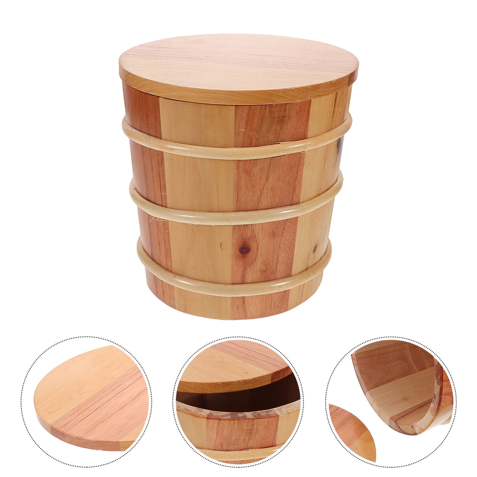Wooden Sushi Rice Bowl Sushi Oke Hangiri Rice Mixing Tub 360mm (14.2inch) | Japanese Knives