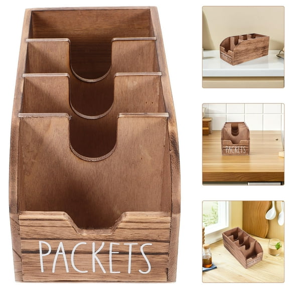 IFANLANDOR Simple Wooden Tea Box 1Pack Space Saving 11Inch