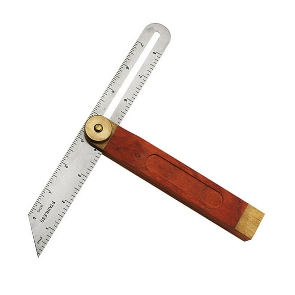 OUNONA Multi Angle Measurement Tool T-Bevel Sliding Protractor with Comfortable Wooden Knob