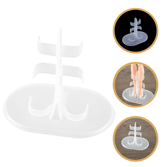 OUNONA 30pcs Reusable Plastic Display Stands for Dolls and Figures, Support Holders for Collectibles