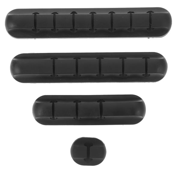 NUOLUX 4Pcs Black Self Adhesive Cable Clamps for Wall Wire Clips Easy Punch Free Installation