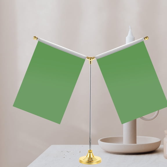 TABLETREANDS Table Flag Stand Metal Golden for Business Users 1Pcs 13.8*12.9*2.5in