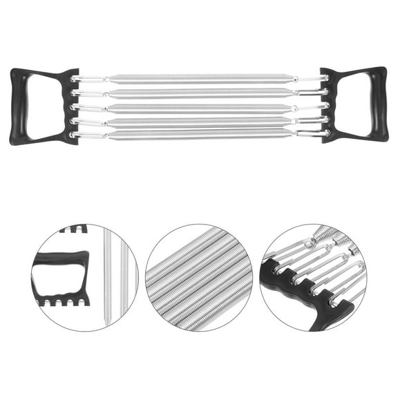 OUNONA Spring Steel Chest Expander Fitness Exerciser with Detachable Plastic Handle for Workouts