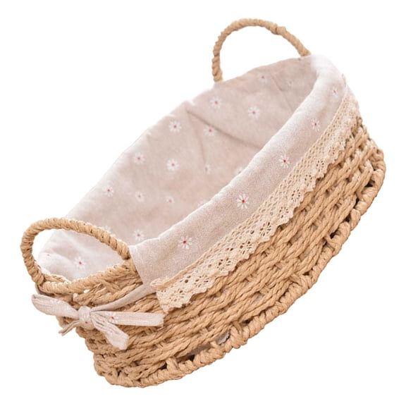 OUNONA Woven Storage Basket for Home Use Made of Synthetic Material in Assorted Colors 7.8x4.9 Inches