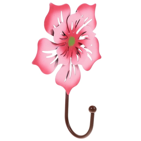 OUNONA Wrought Iron Flower Hook Hanging Hooks Coat Hangers Plant Hat Towel