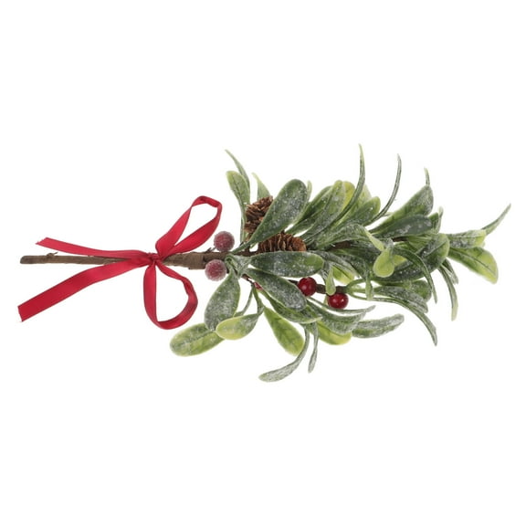 OUNONA Xmas Artificial Mistletoe Berries Stem Christmas DIY Simulation Mistletoe Branch