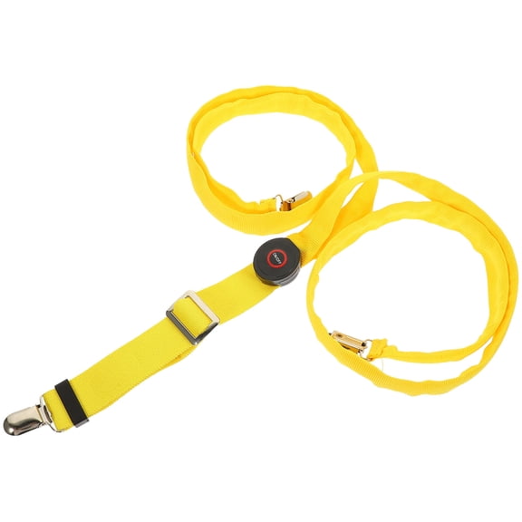OUNONA Yellow LED Luminous Suspender for Men with Adjustable Straps and Clips for Night Running