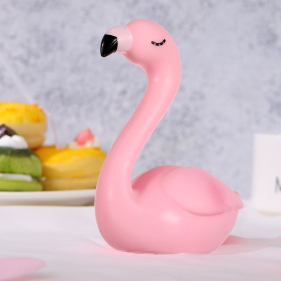 OUNONA Baby Shower Cake Topper Girl Pink Flamingo Cake Decor 1Pcs for Elegant Room Decoration