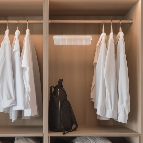 OUNONA clothes storage Wall-Mounted Storage Box Transparent Easy Retrieval 1Pack