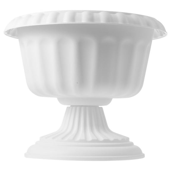 OUNONA Vintage White Plastic Planter with Roman Style for Front Door and Wedding Display