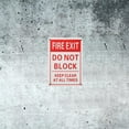 thumbnail image 1 of OUNONA Red Emergency Fire Exit Sign with Aluminium Alloy Frame, Safety Warning Door Sign for Clear No Block Access, 1 Set, 1 of 8