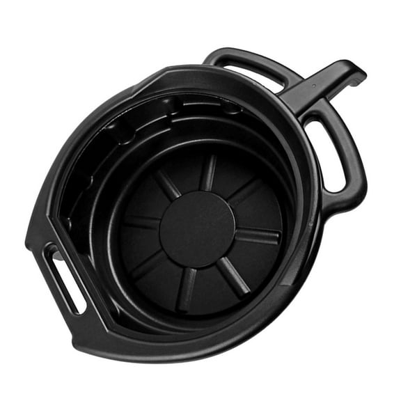 OUNONA Oil Drain Pan Black Pe Material for Car and Motorcycle Engine Oil Replacement and Storage