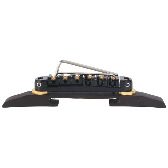 OUNONA Guitar Bridge Part Height Adjustable Rosewood 1Pcs Black