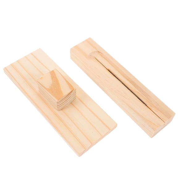 OUNONA Nutcracker Tool Chestnut Opener Khaki Wood 1 Set