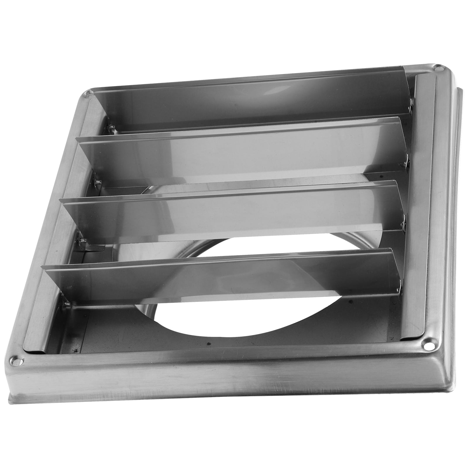 OUNONA Louvered Dryer Vent Cover, Stainless Steel, Plated Silver, Rust-Proof, for Home Use