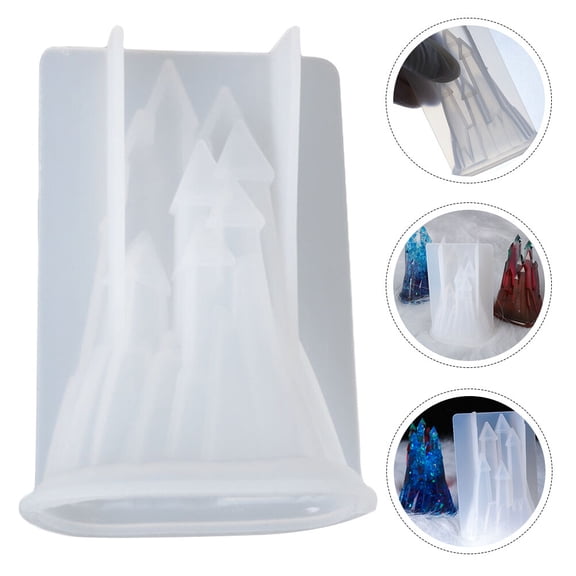 OUNONA Durable 3D Silicone Mold Castle Shape for DIY Crystal Epoxy Projects
