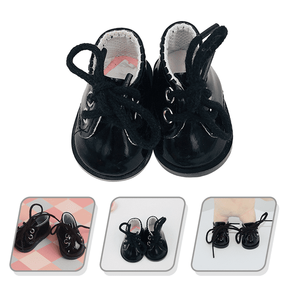 OUNONA Miniature Accessories Doll Shoes Simulated Fade-resistant for Mini House Decoration 1 Pair