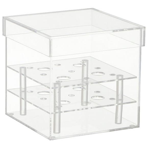 NUOLUX Geometric Cube Vase Acrylic Birthday Parties present Packaging 1Pack 6.1X5.9X5.9in
