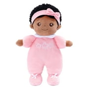 OUOZZZ 10" Soft Baby Doll for Kids, First Black Baby Doll for 1 2 Year Old Girls Gift African American Black Doll Baby Learning Toy Plush Rag Babies Doll Toy