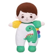OUOZZZ 10" Soft Baby Doll for Kids, First Baby Doll for 1 2 Year Boys - Birthday Gift Baby Learning Toy, Green