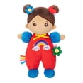 thumbnail image 1 of OUOZZZ Soft Baby Plush Rag Latino Doll for Toddlers, 10 in PP Cotton Brown Rainbow, 1 of 6