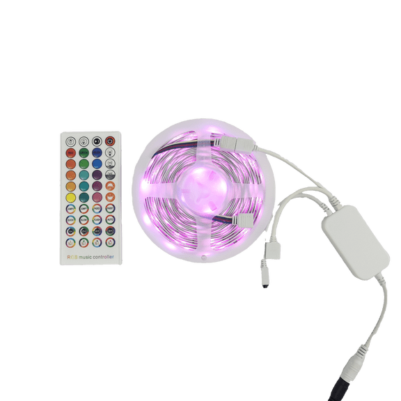 OUPAI 16.5ft RGB LED Light Strip with Remote, Music Sync Color Changing Decorative Lights