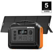 OUPES 1800 with 240W Solar Panel,1488Wh Portable Power Station LiFePO4 Battery,1800W AC Output, Fast Charge, Solar Generator for Camping,Emergency, RV, Off-Grid Living