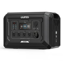 OUPES 2500W Mega 2 Portable Power Station, 2048Wh Solar Generator w/ 5 AC Outlets (5500W Surge), LiFePO4 Battery Backup 0.6Hrs Faster Recharging, Emergency UPS power station for Home Use, Power Outage