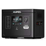 OUPES 1488Wh 1500W Portable Power Station Exodus 1500, LiFePO4 Battery Solar Generator,0-80% in 1.5h,APP Control,140W USB-C for Outdoor,Camping