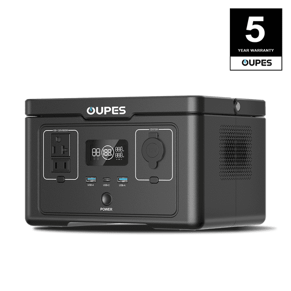 OUPES 600W, 256Wh Portable Power Station Exodus 600, 80000mAh LiFePO4 Solar Generator, 8.16lbs, 0-100% in 1 hour, for RV,Outdoors,Camping