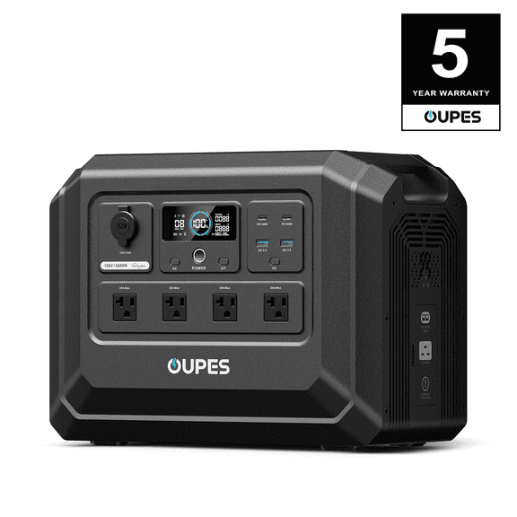 OUPES Mega 1 Lite Portable Power Station, 1800W(4500W Surge) 1024Wh LiFePO4 Battery, 140W USB-C Output, 46Min Fast Charge, 20ms UPS, Solar Generator for Camping, Emergency, RV, Off-Grid Living