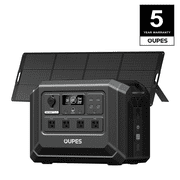 OUPES 1024Wh 1800w Mega 1 Lite Portable Power Station+240W Solar Panel, Solar Generator LiFePO4 Battery Backup Surge 4500W/140W USB-C, Full Charge in 46 Min, 20ms UPS, For Road Trip, Camping