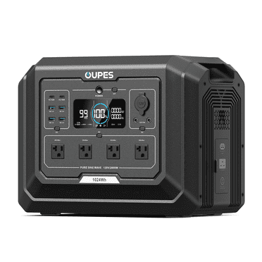 OUPES Mega 1 Portable Power Station 2000W (4500W Peak), 1024Wh LiFePO4 Battery Generator with 1400W AC Charging & 800W Solar Charging, Expandable to 5120Wh, for Home, Power Outages, Camping & RVs