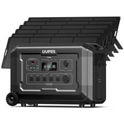 OUPES Mega 5 4000w 5040Wh Power Station Solar Generator+6x240W Solar Panel, Emergency, Home Backup