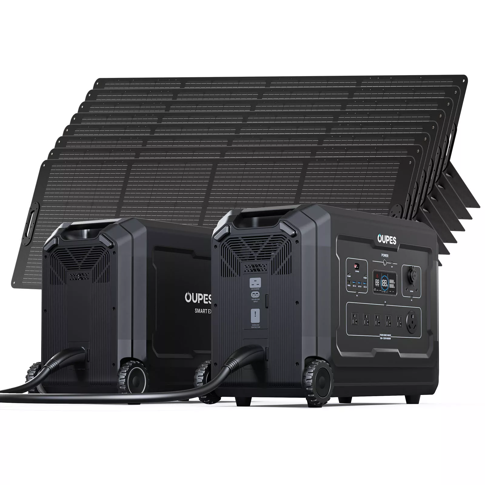 OUPES Mega 5 Power Station 4000w 5040Wh+8x240W Solar Panel+B5 Battery, 10.08Kwh Solar Generator