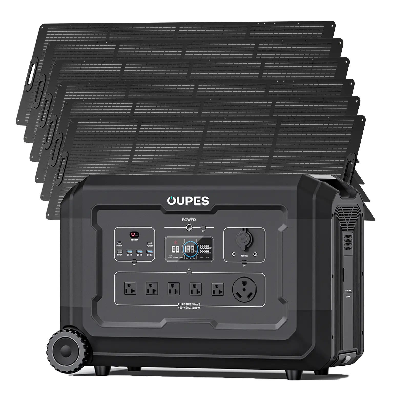 OUPES Mega 5 4000w 5040Wh Power Station Solar Generator+6x240W Solar ...