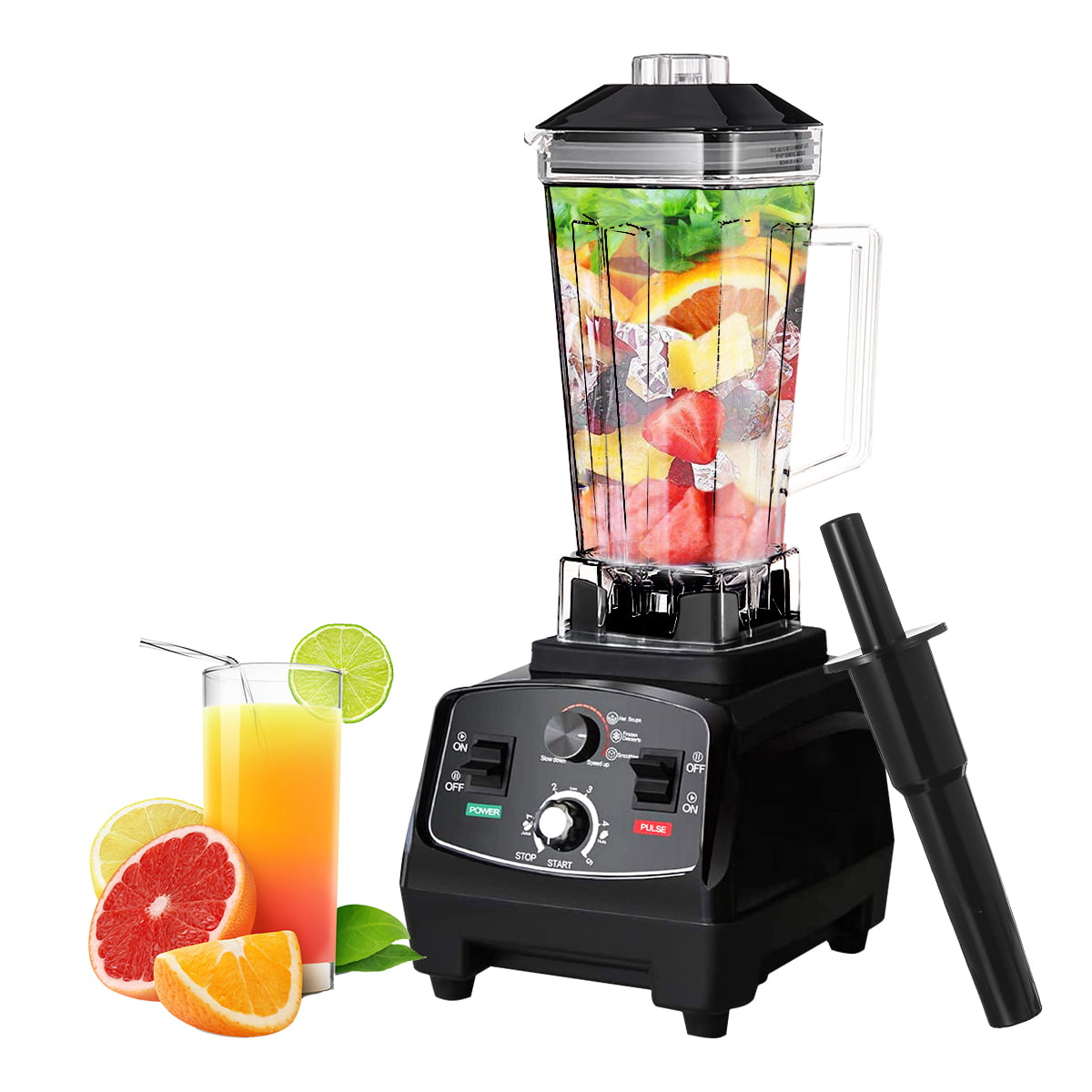 1500W Red Commercial Blender, Professional Kitchen Juicer Blenders for  Drinks and Smoothies with 67oz BPA-Free Pitcher,Commercial Heavy Duty  Blender