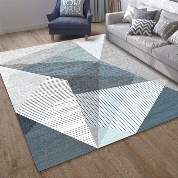 OUSGAR Geometric Area Rug Floor Rugs 5 x 7 Area Rug Washable Shag Rug Abstract Cream Carpet Anti-skid Carpet for Bedroom Dining Room Door Mat Entryway Laundry Room Extra Large Area Rugs 5 x 4 ft