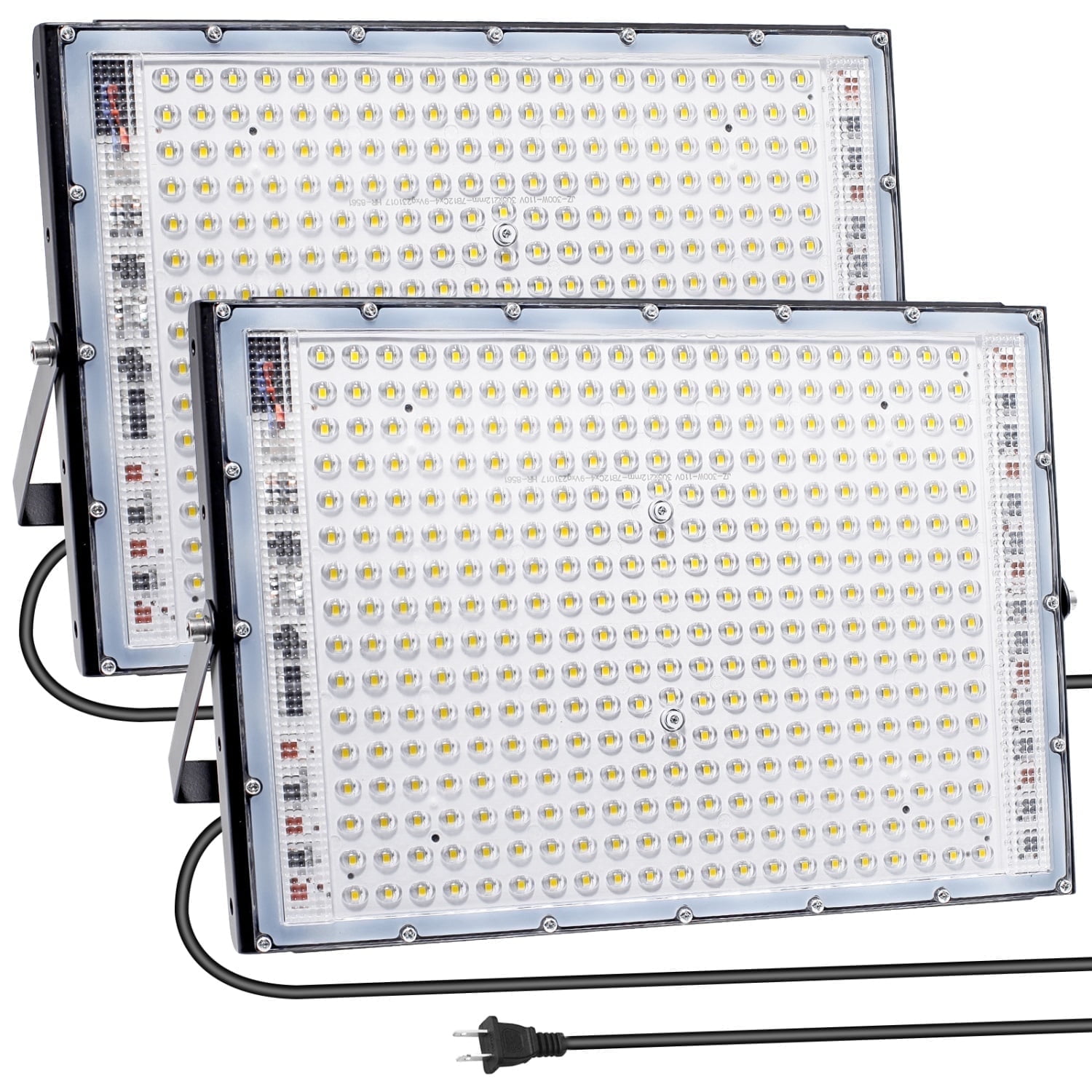 OUSIDE 2PCS 300W LED Flood Light IP65 Waterproof AC 220V Outdoor White Floodlight Spotlight LED Projector Refletor Garden Porch Courtyard Lamp