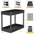 thumbnail image 1 of OUSIMEN 2-Tier Under Sink Organizer with Sliding Storage Drawer, Under Sink Cabinet Organizer for Bathroom Kitchen (Black-1 Pack), 1 of 6