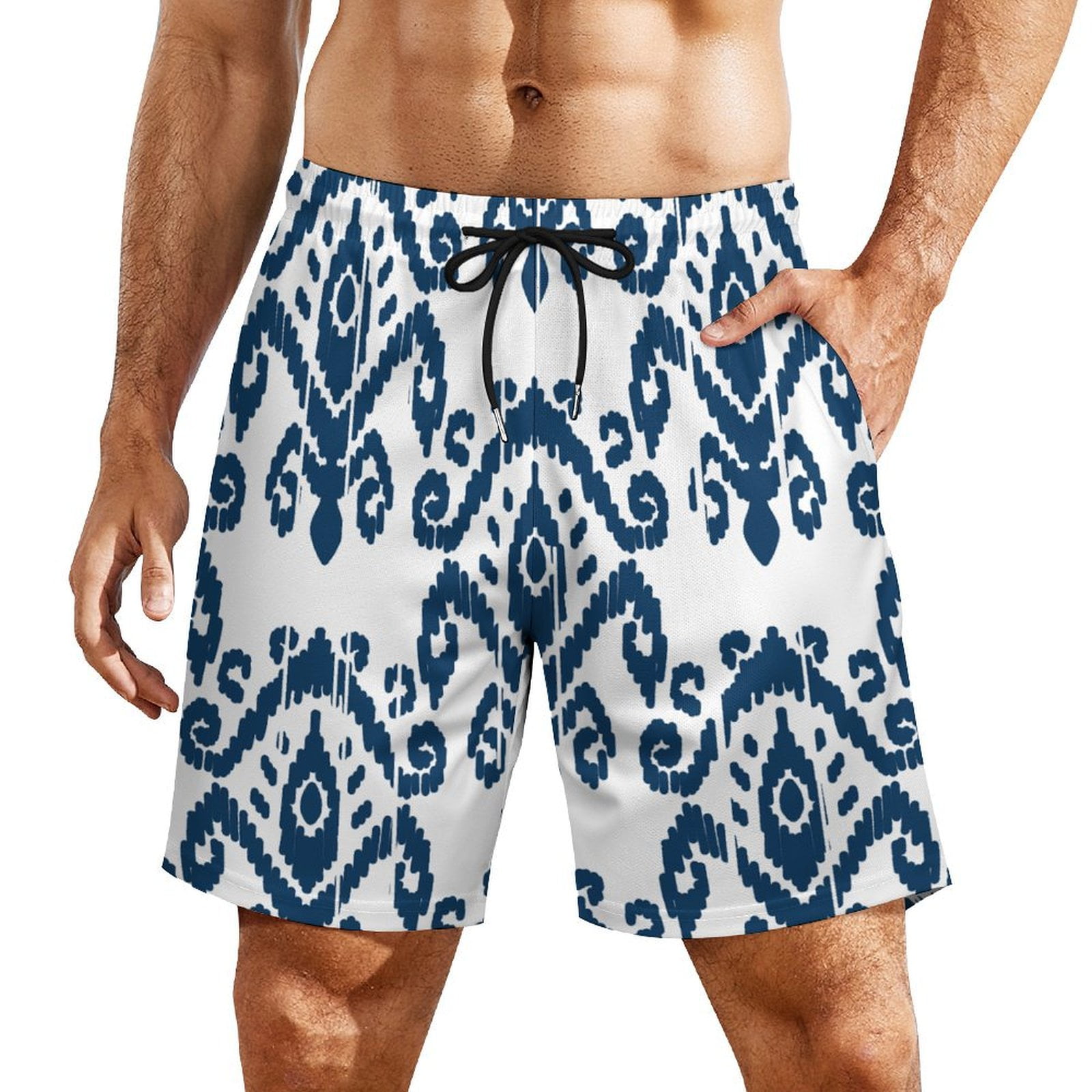 OUSIMEN Men's Novelty Swimwear Men's Board Shorts with Mesh Mens Briefs