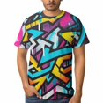 thumbnail image 1 of OUSIMEN Men's short-sleeved printed T-shirt, 1 of 7