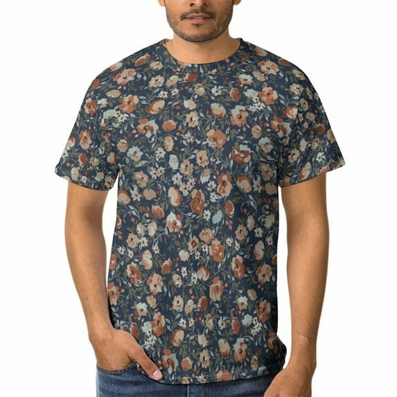 OUSIMEN Men's short-sleeved printed T-shirt