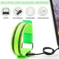 thumbnail image 1 of OUSITAI LED Reflective Straps Armband USB Rechargeable Wristband LED Safety Light Running Gear Reflective Straps Tape Bracelets for Running, Cycling, Walking(Green), 1 of 5