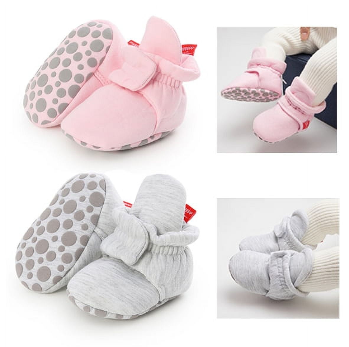OUSITAI Newborn Infant Baby Girl Boy Cotton Booties Stay On Sock