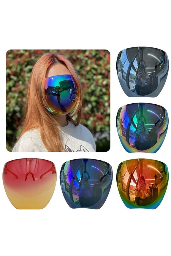 Oversized Full Face Mask Shield Polarizing Mirror Sunglasses Visor Goggles Genuine Blue