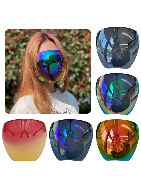 Oversized Full Face Mask Shield Polarizing Mirror Sunglasses Visor Goggles Genuine Green