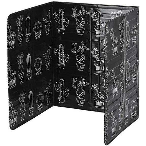 OUSITAI Splatter Guard Cover Bacon Grease Shield Home Stove Foil Plate Prevent Oil Splash Cooking Hot Baffle Kitchen Tool Screen Removal Scald Proof Board for Wall Oil Stove Foil Plate(Black)