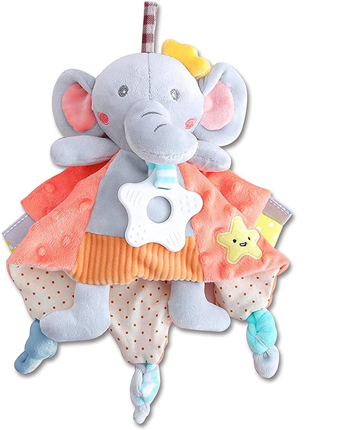 OUSITAI Taggies Soothing Sensory Stuffed Animal Security Blanket